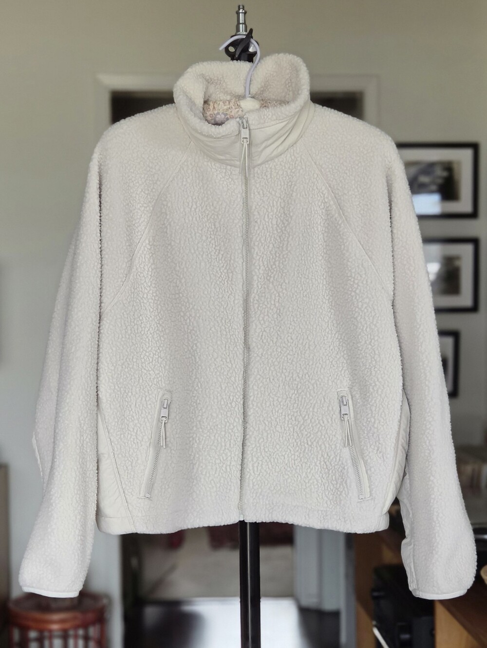 Vuori Alpine Jacket - Bone Sherpa Full Zip Jacket